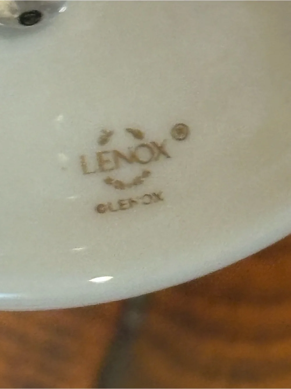 Lenox Holiday Porcelain Bell Ornament with Green Holly and Red Berries